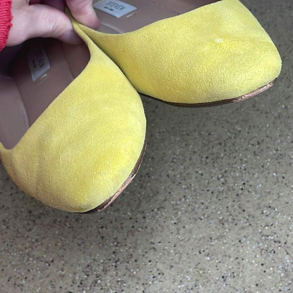 Steven New York Bantry Yellow Suede Flats sz 8 - Picture 9 of 10